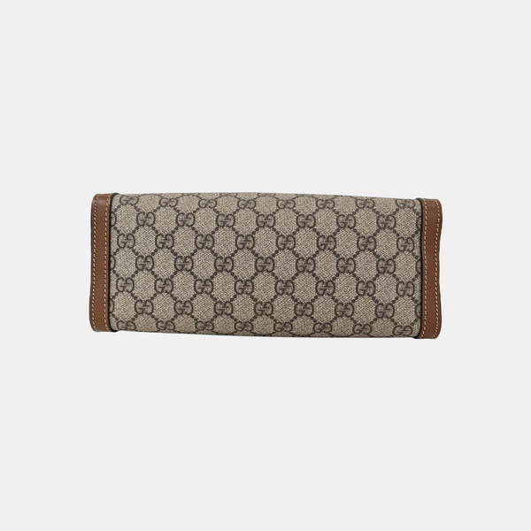 Padlock Small Monogram Coated Canvas Beige