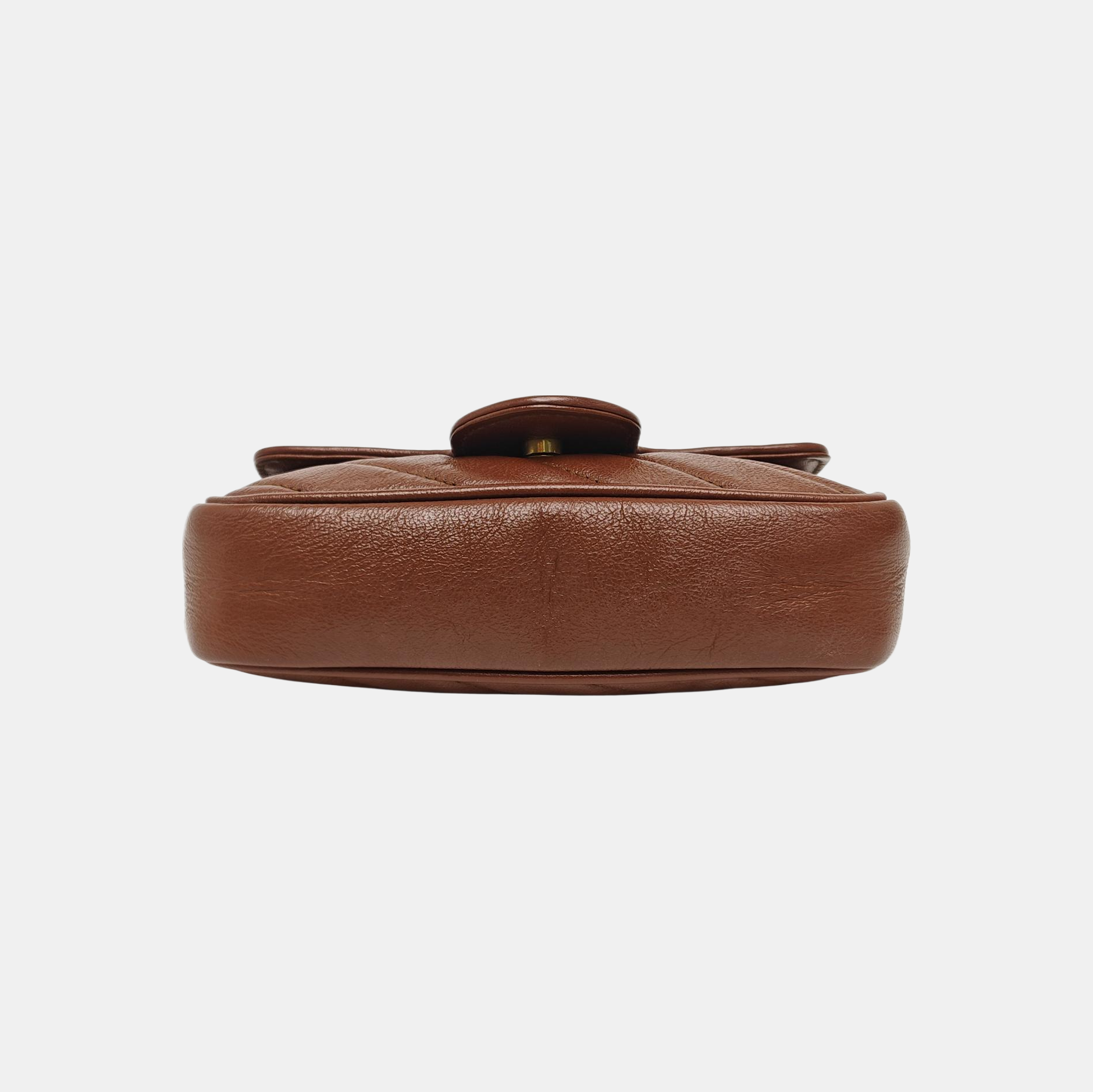 GG Marmont Mini Quilted Calfskin Brown