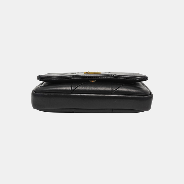 Quilted Lambskin Belt Bag Black