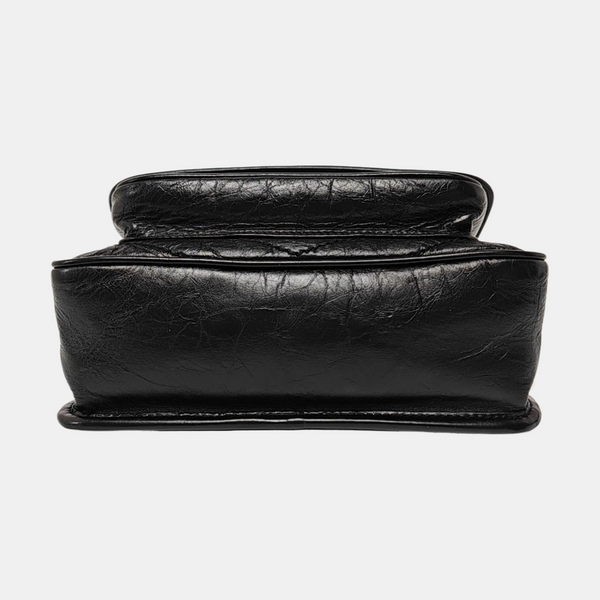NIKI Small Chevron Calfskin Black