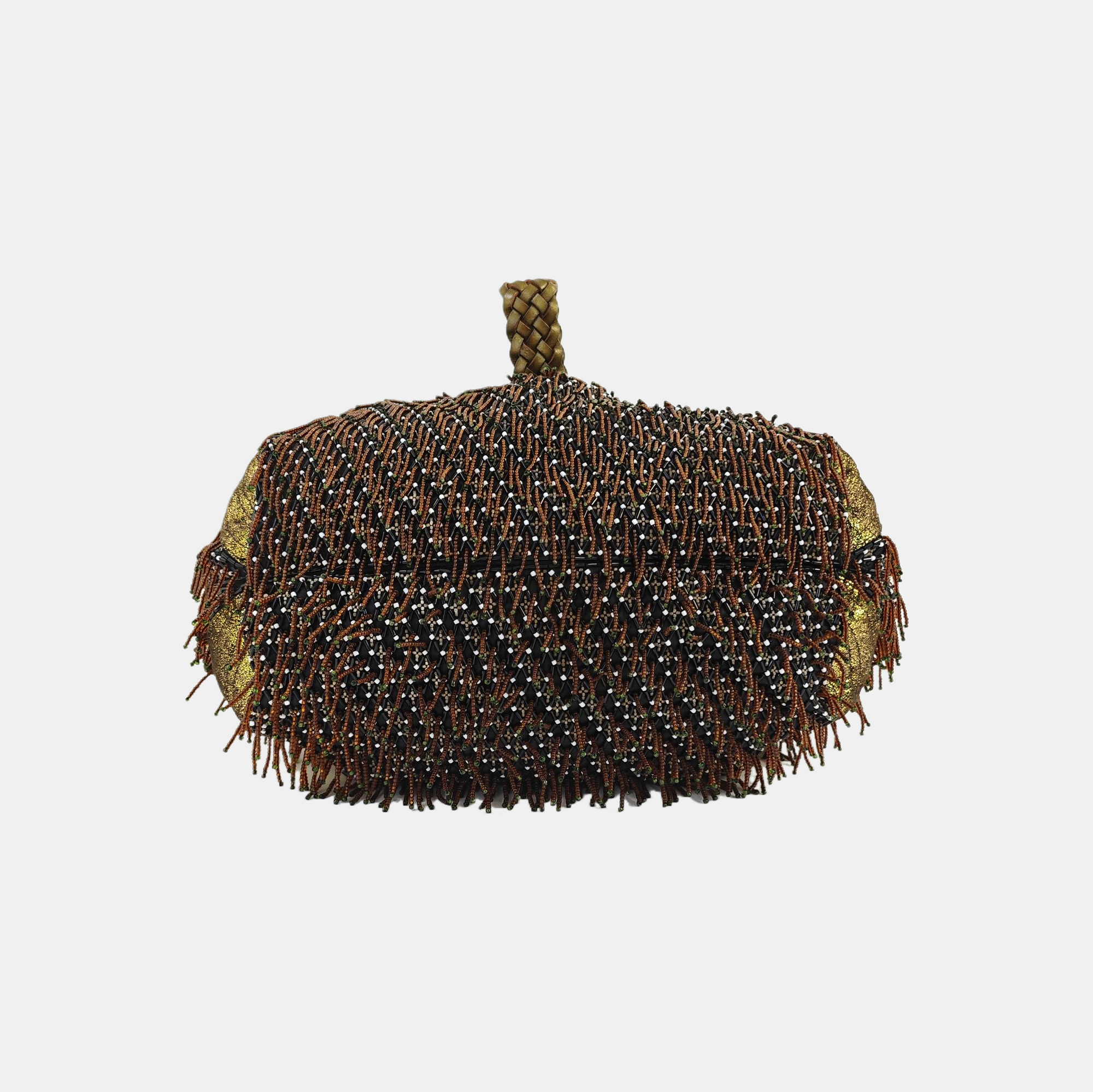 Special Material Top Handle Bag Brown