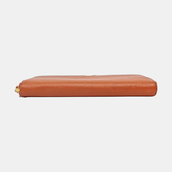 Zippy Wallet Saffiano Calfskin Orange Wallet
