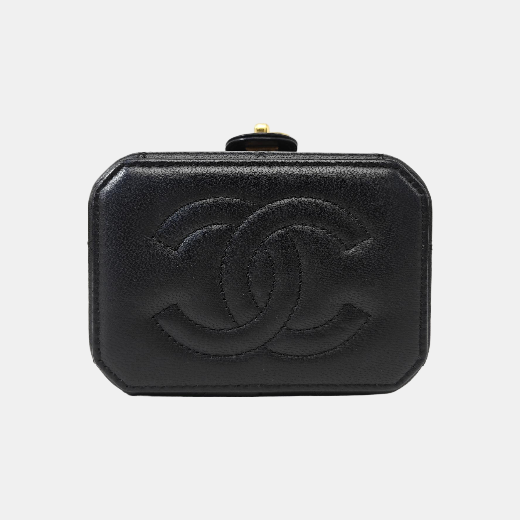 Quilted Lambskin Shoulder Bag Small Black