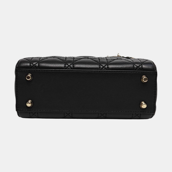 Lady Dior Mini Cannage Lambskin Black