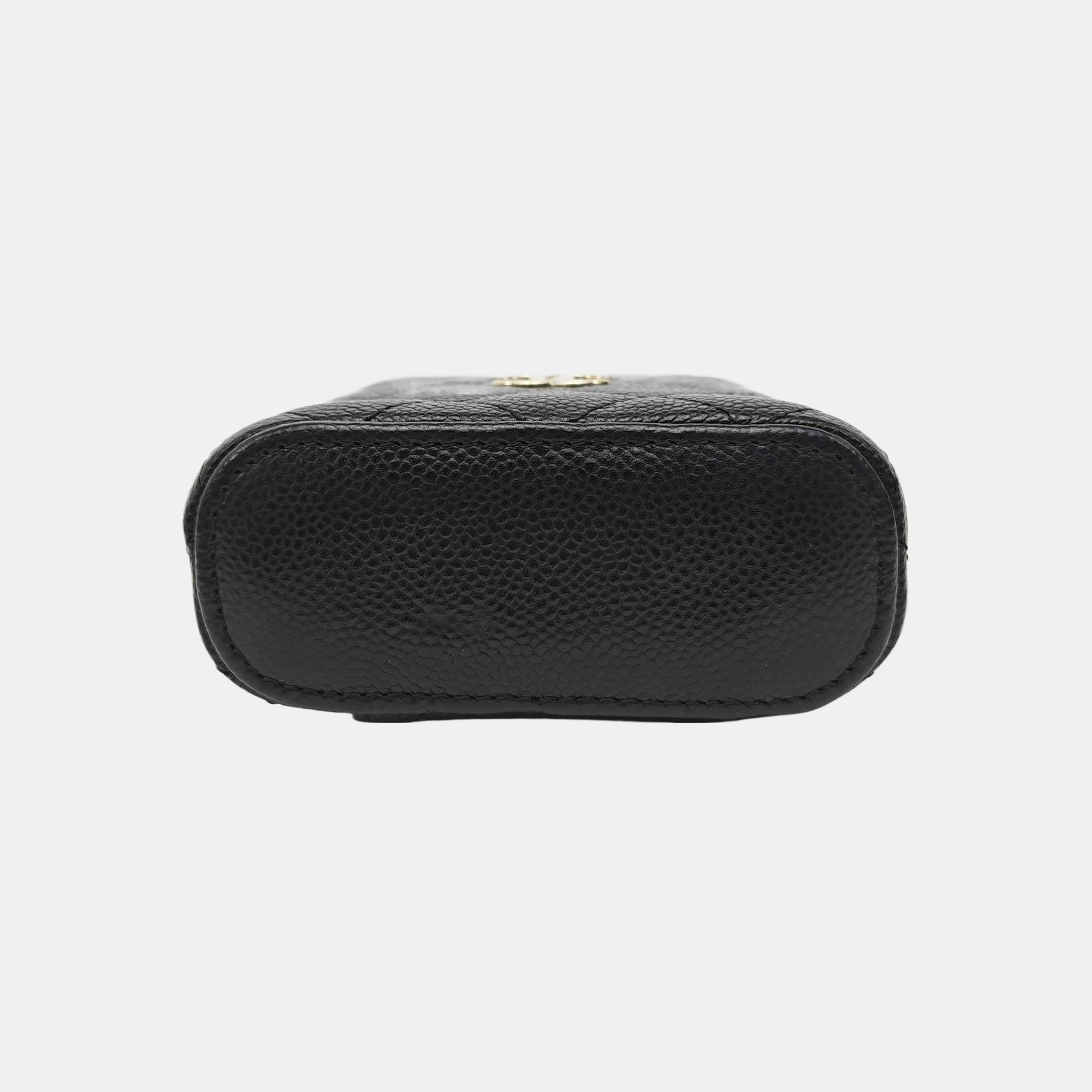 VANITY CASE Mini Quilted Grained Calfskin Black
