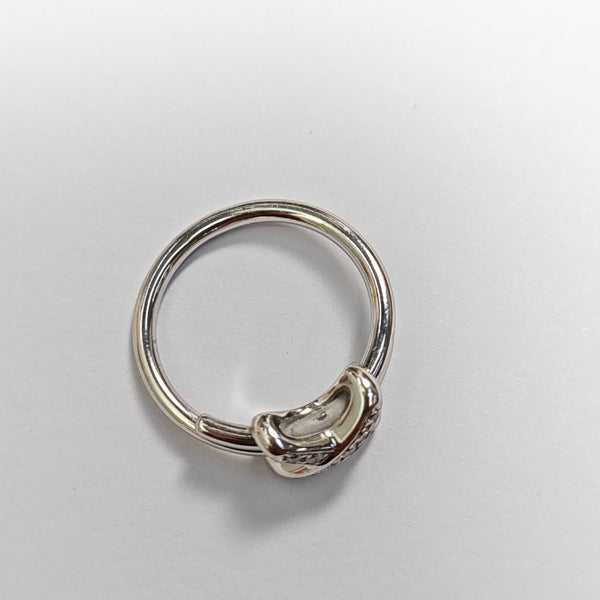 Jeux De Liens 18k White Gold Silver Ring EU 54