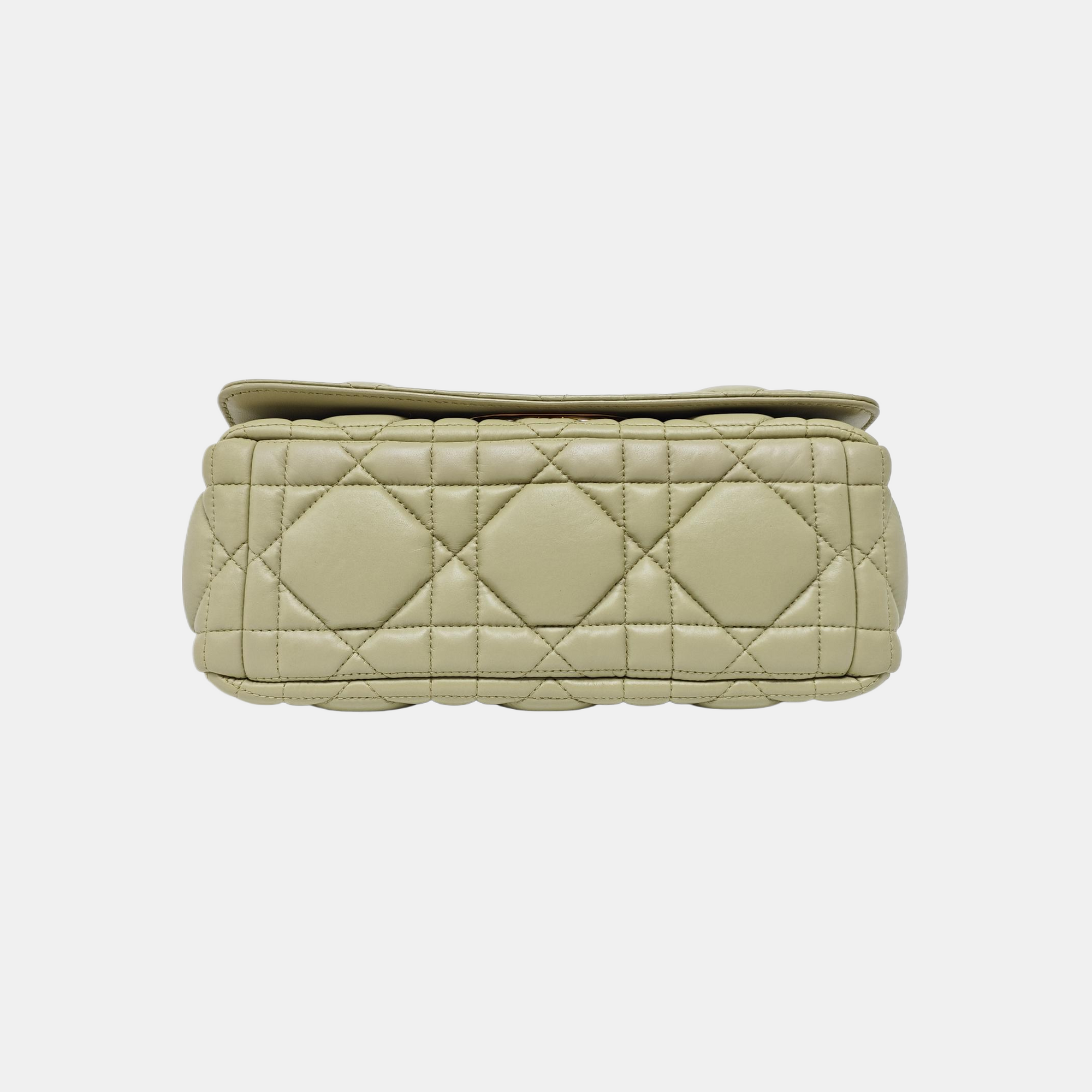 Dior Caro Medium Cannage Calfskin Green