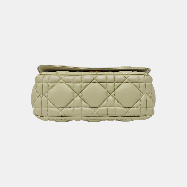 Dior Caro Medium Cannage Calfskin Green