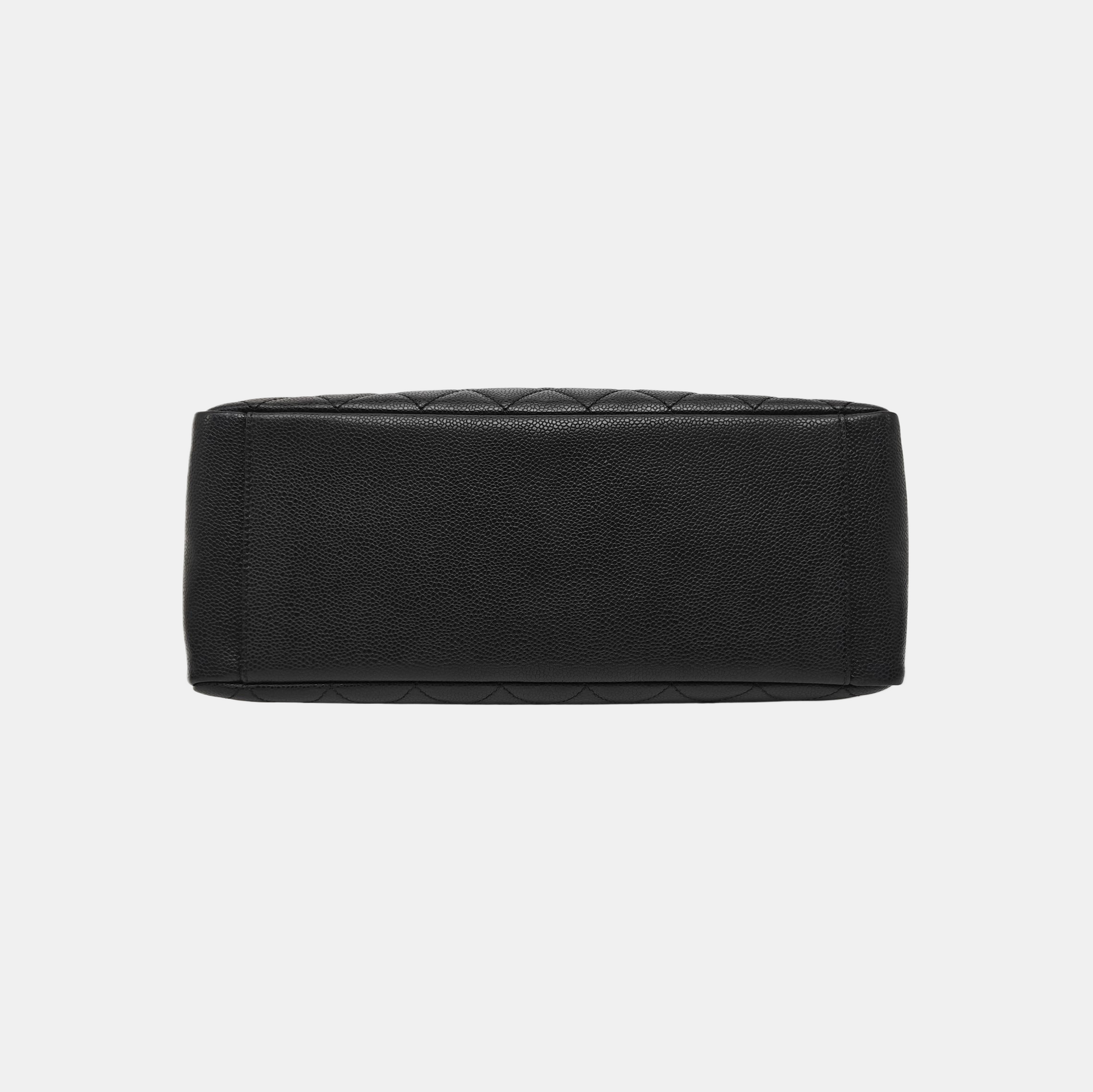 CHANEL GST Large Quilted Grained Calfskin Black