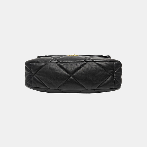 CHANEL 19 Large Quilted Lambskin Black