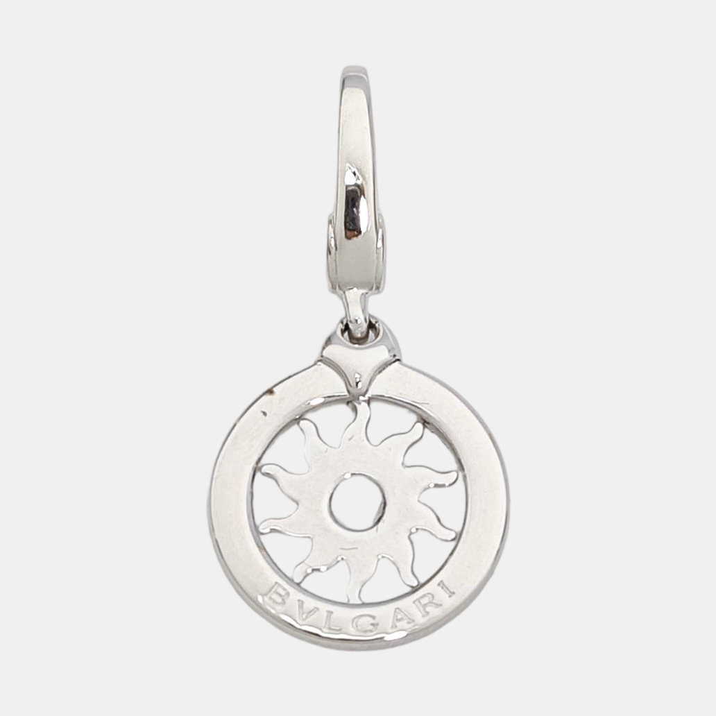 Conjunto de joyas Tondo Sun Sole Charm de plata y oro blanco de 18k