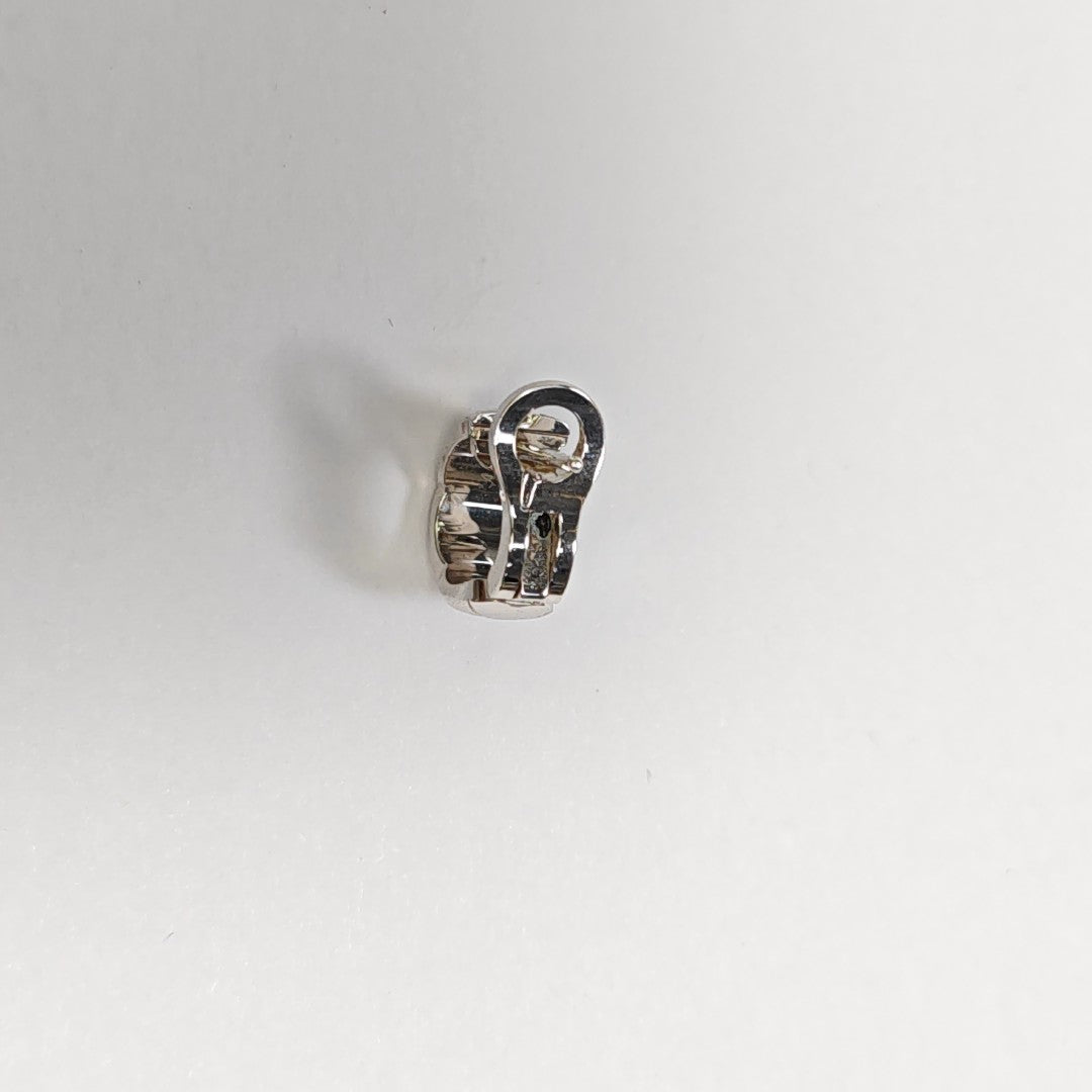 18k White Gold Silver Stud Earrings