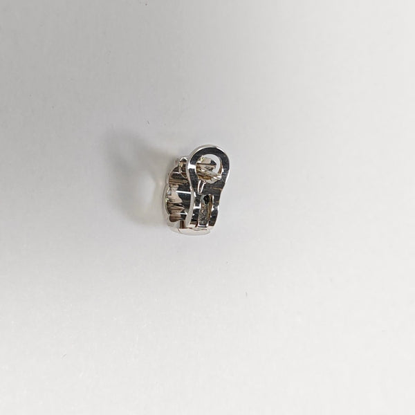 18k White Gold Silver Stud Earrings