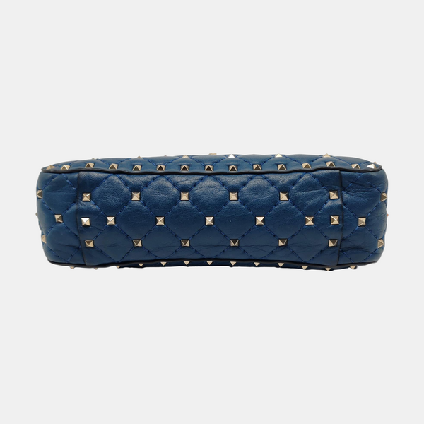 Rockstud Medium Quilted Lambskin Blue