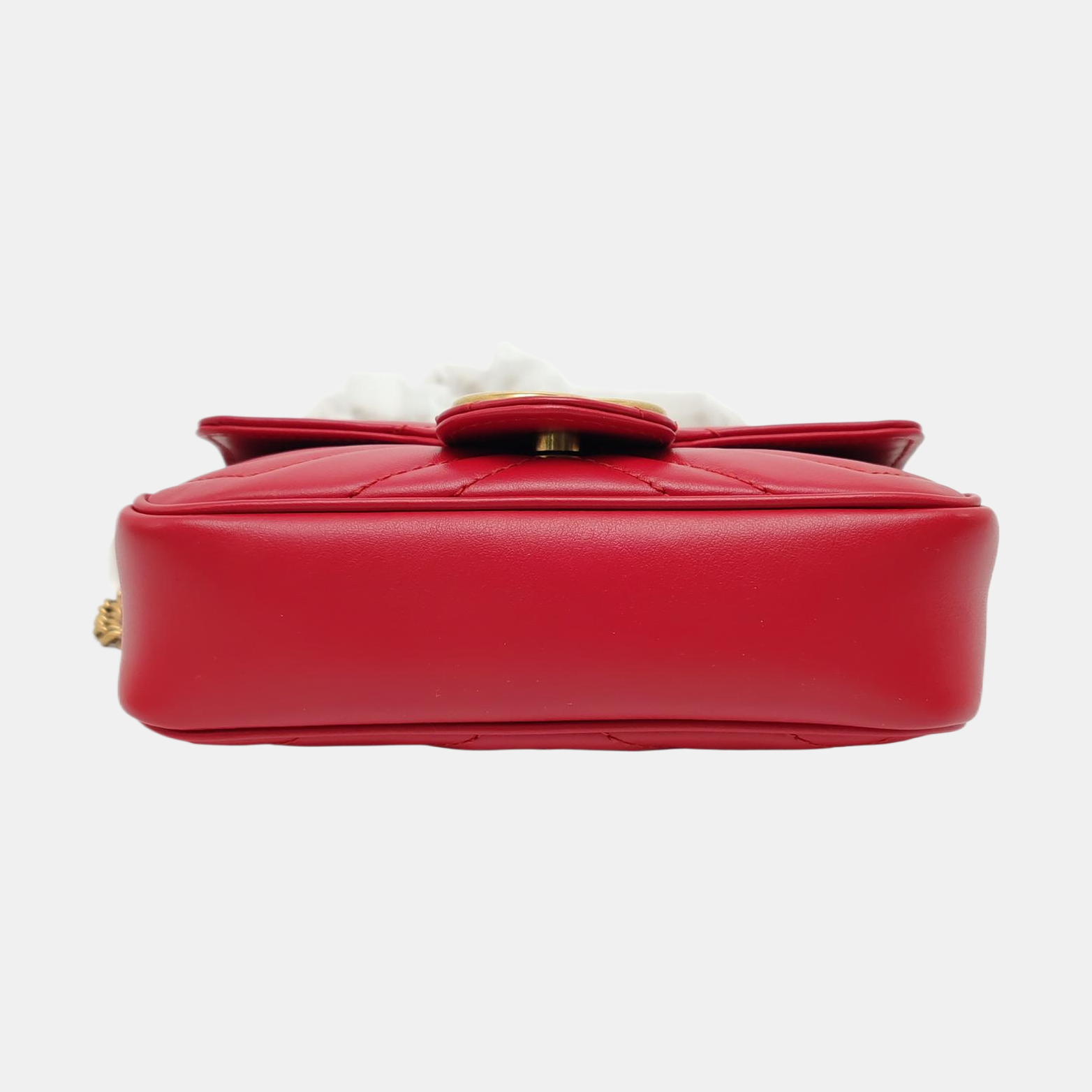Authenticated pre-owned  GG Marmont Mini Quilted Calfskin Red - Shoulder Bag at Looply
