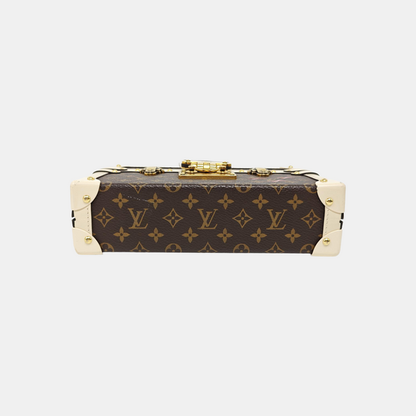 PETITE MALLE Monogram Coated Canvas Brown