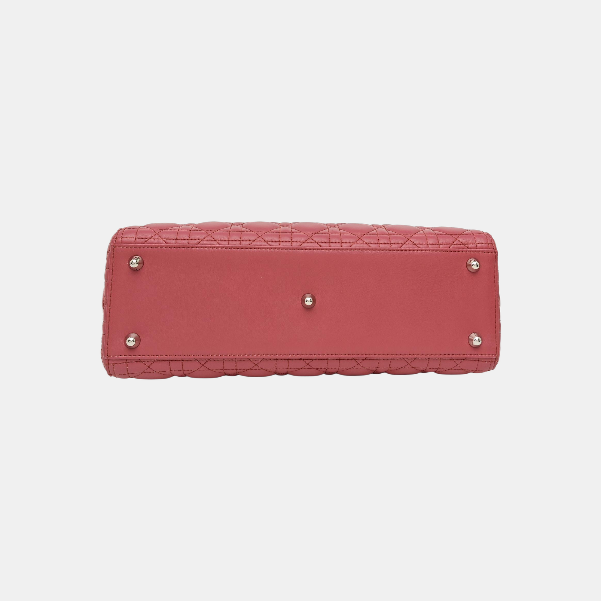 Lady Dior Large Cannage Lambskin Red