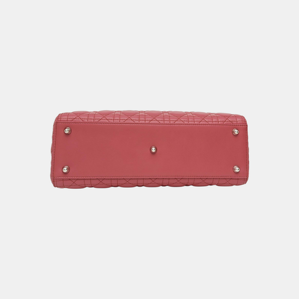 Lady Dior Large Cannage Lambskin Red