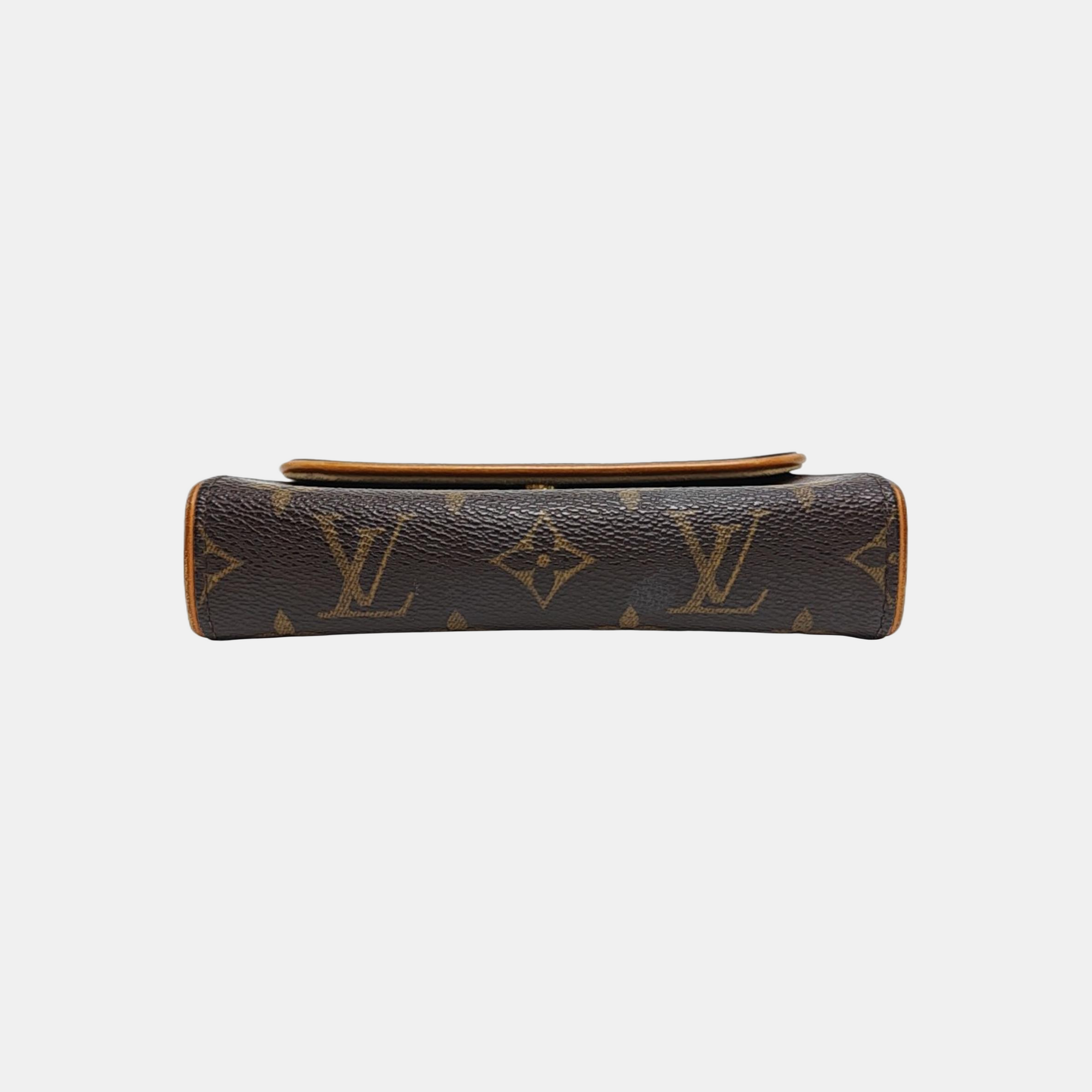 FLORENTINE Monogram Coated Canvas Brown