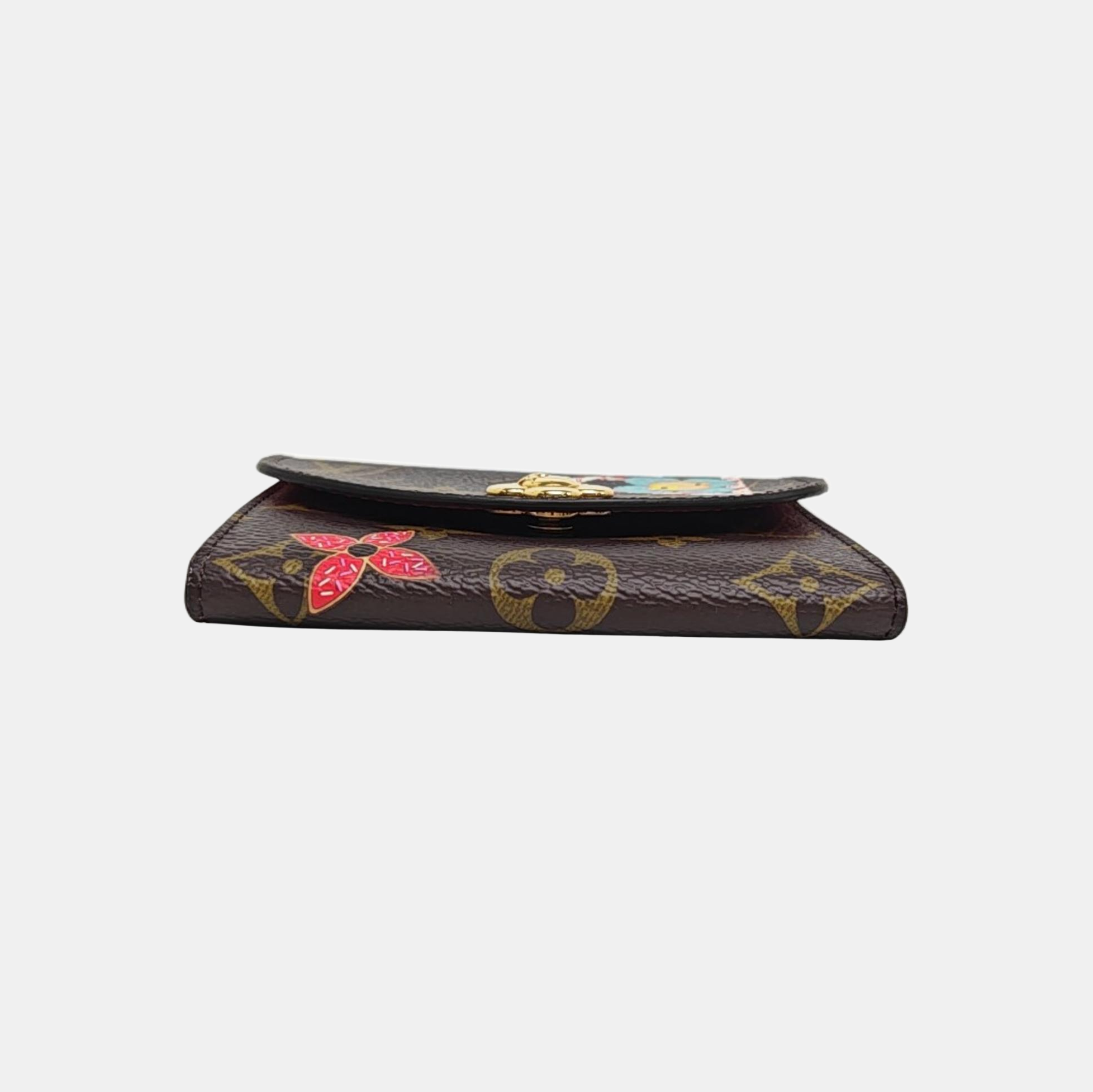 ROSALIE Monogram Coated Canvas Brown Card Holder