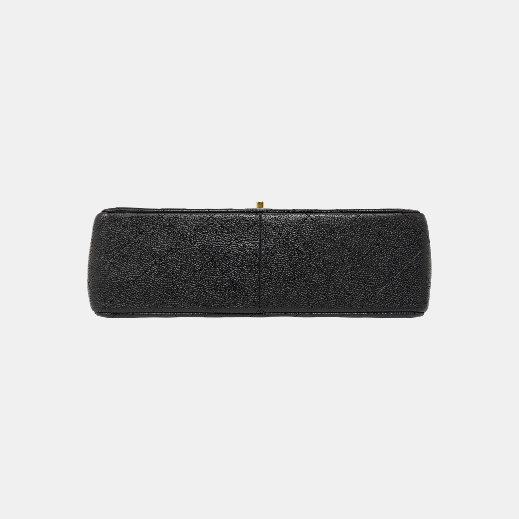 CLASSIC FLAP Jumbo Quilted Grained Calfskin Black