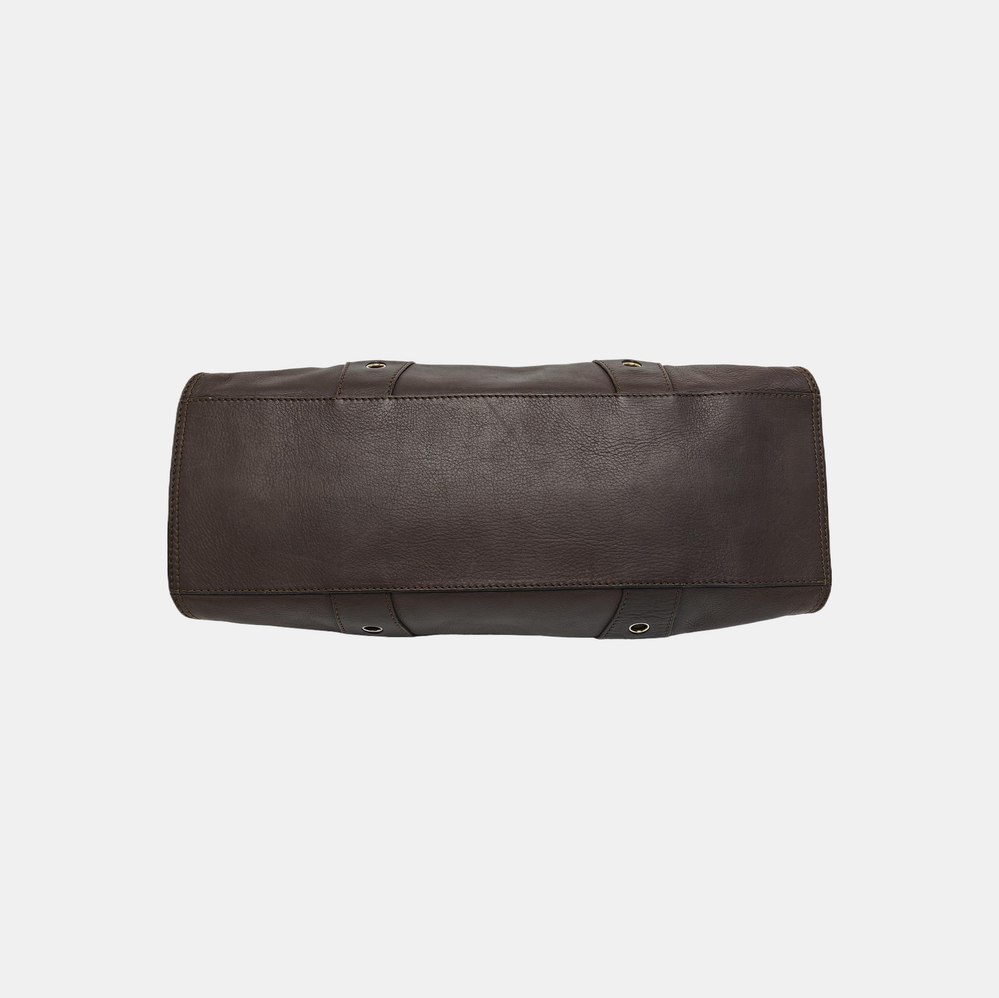Calfskin Top Handle Bag Brown