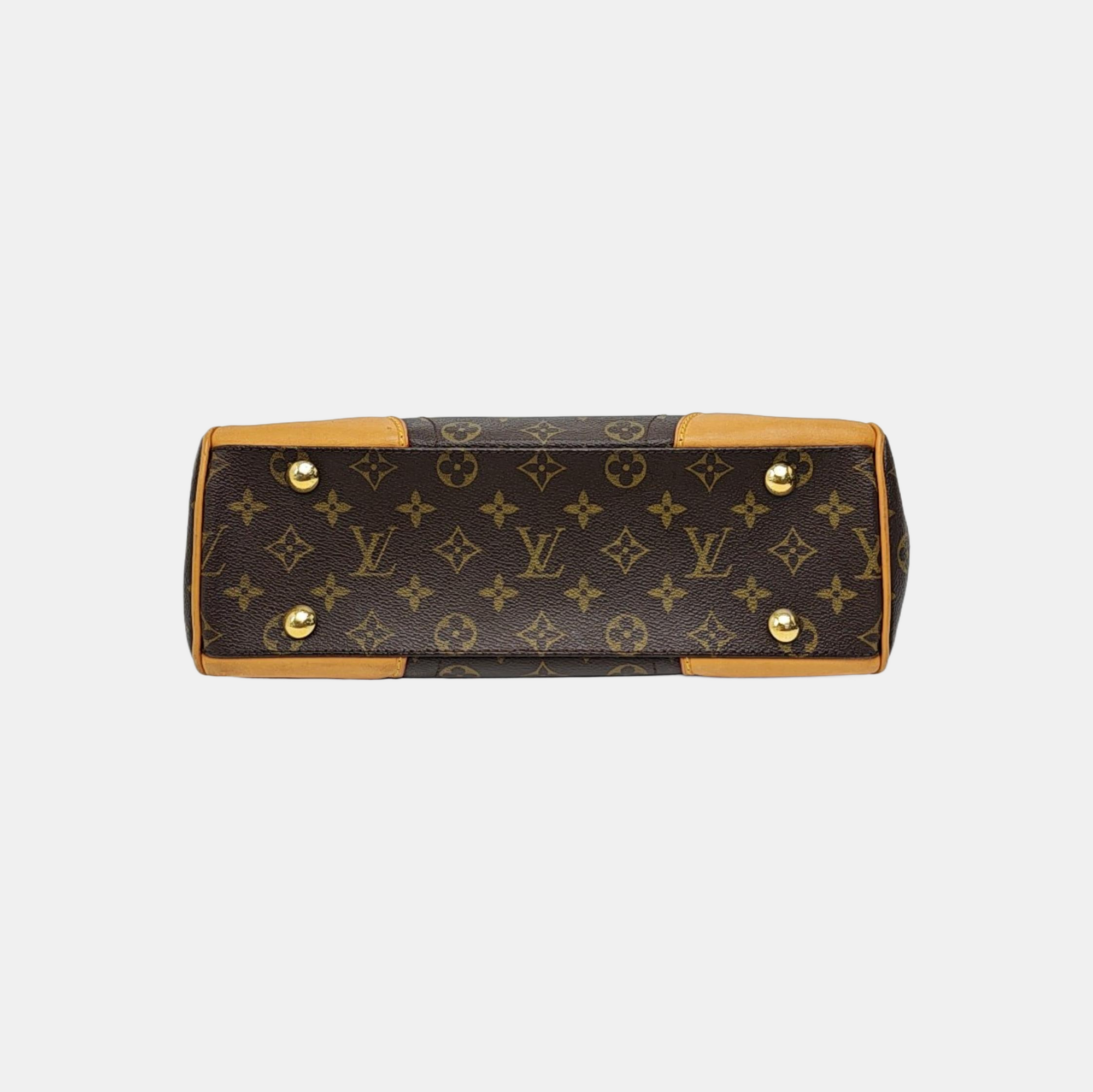 BEVERLY MM Monogram Coated Canvas Brown