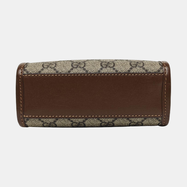 Retro Mini Monogram Coated Canvas Beige