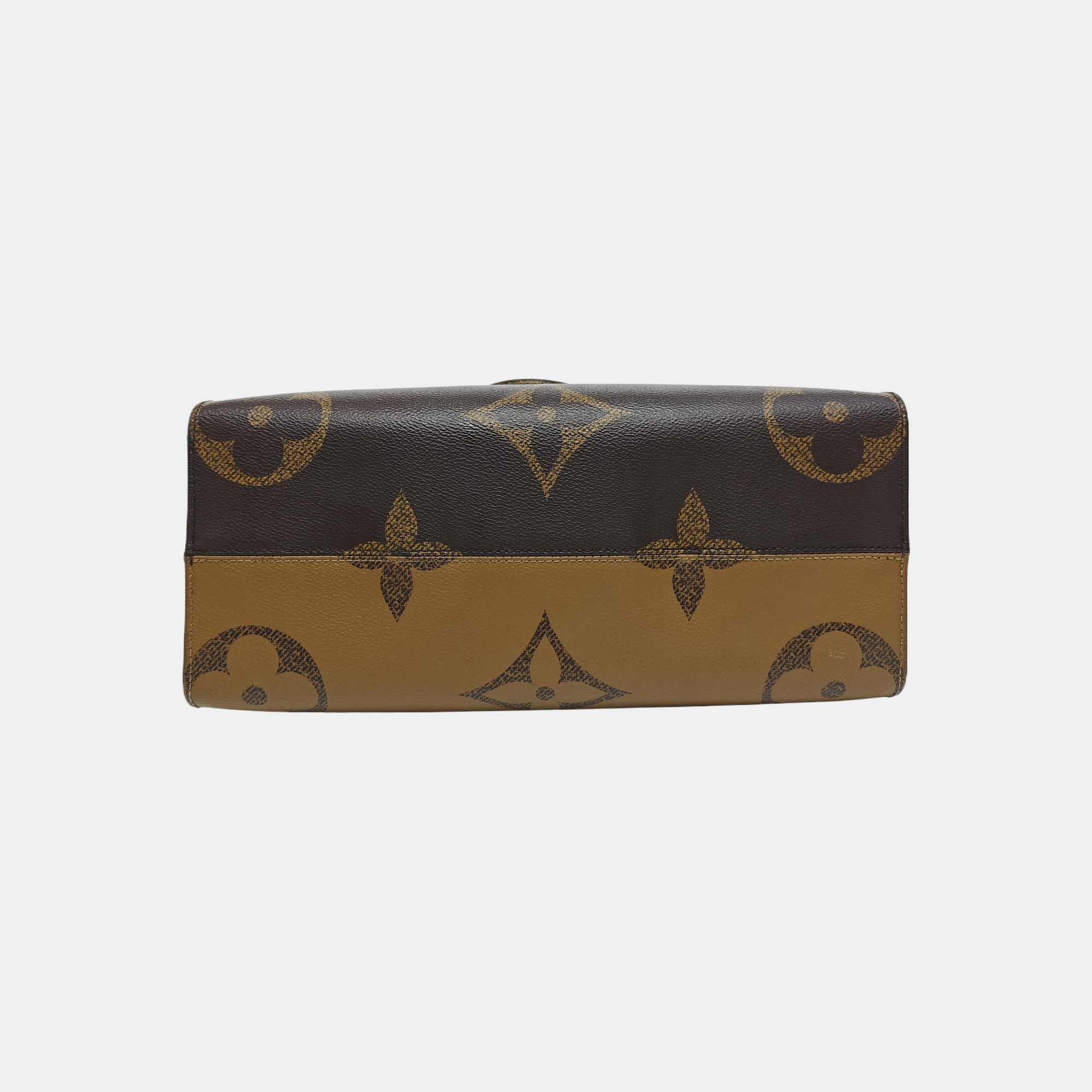 ONTHEGO MM Monogram Coated Canvas Brown