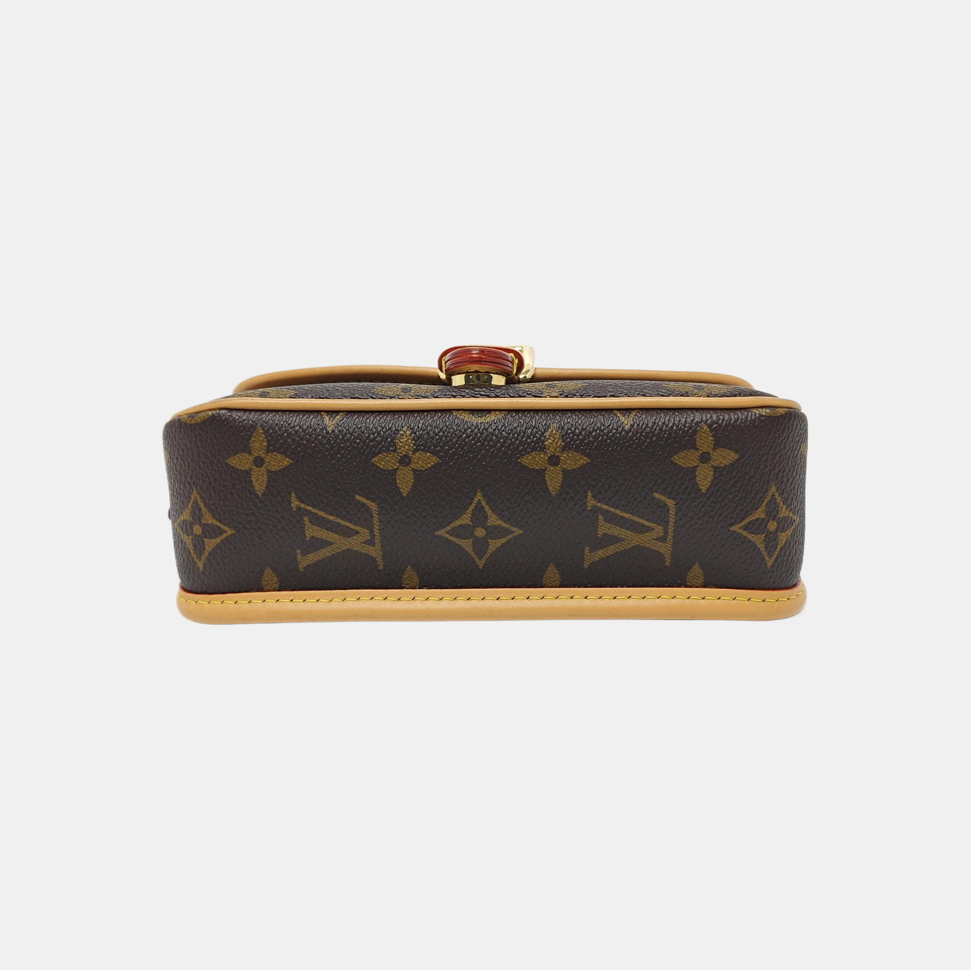 DIANE Nano Monogram Coated Canvas Brown