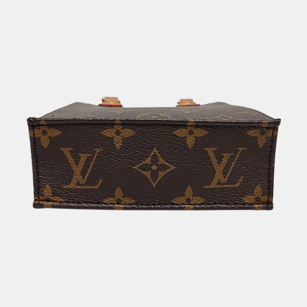 SAC PLAT Mini Monogram Coated Canvas Brown