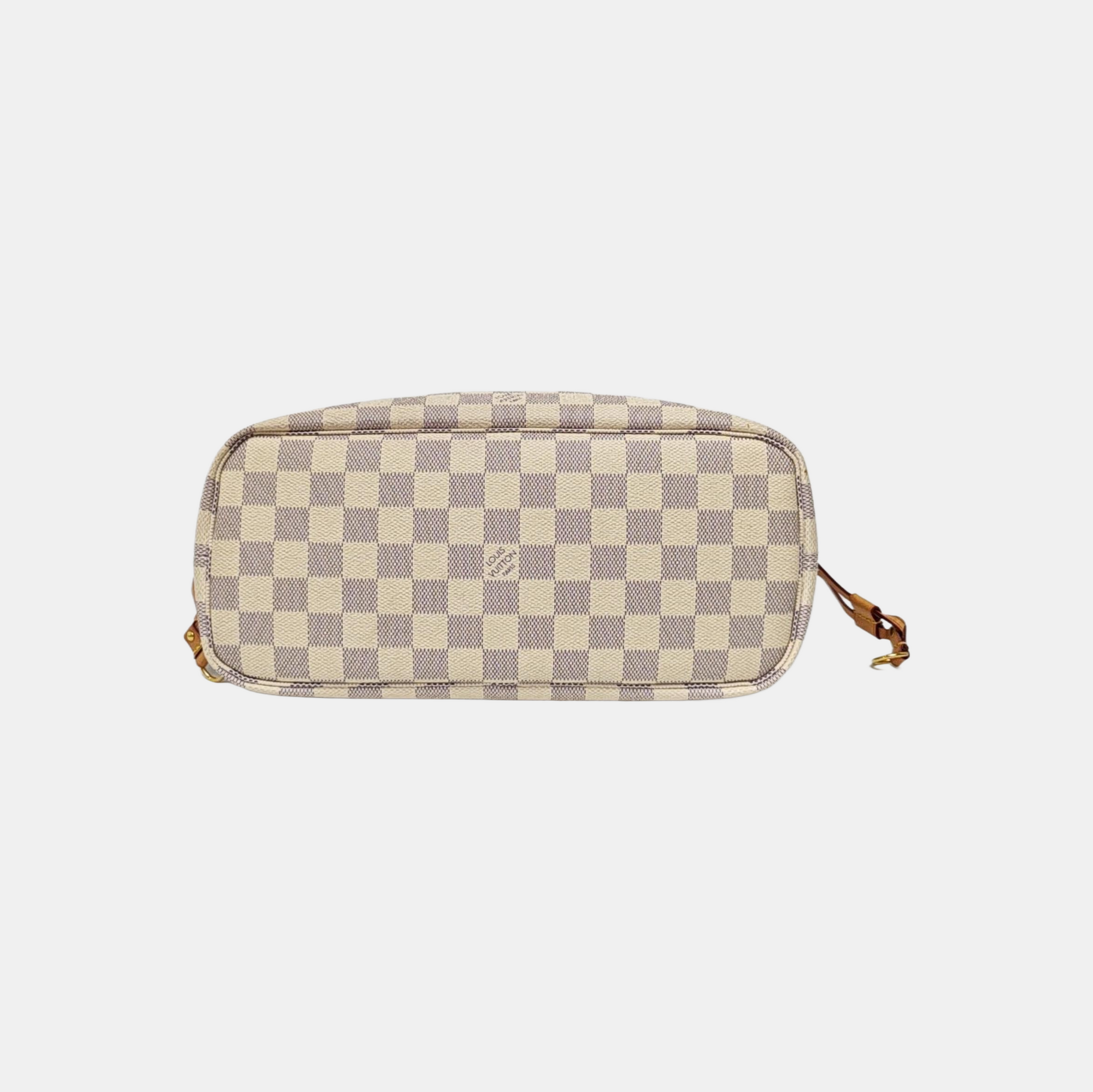 NEVERFULL PM Damier Azur Coated Canvas White