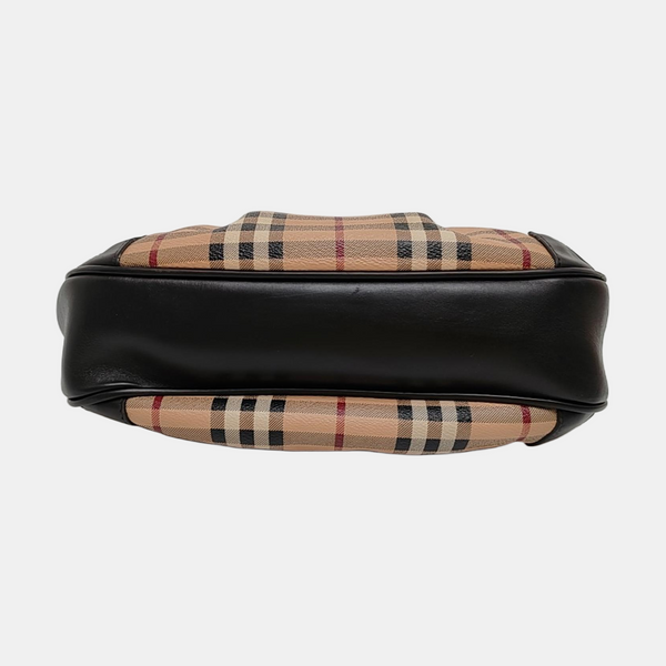 Coated Canvas Shoulder Bag Beige