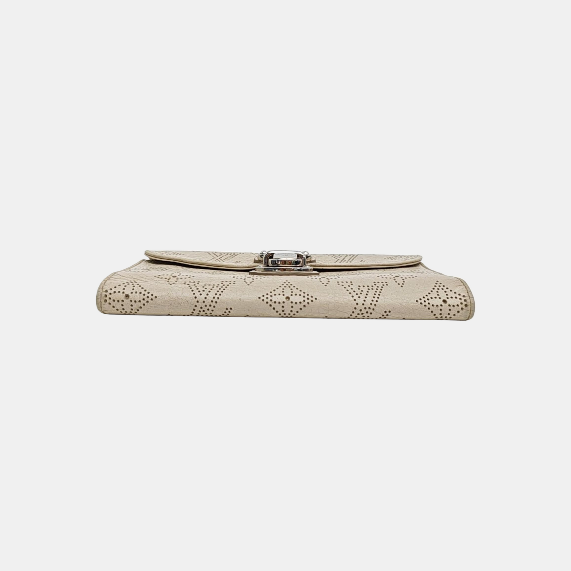 AMELIA Monogram Calfskin Beige Wallet