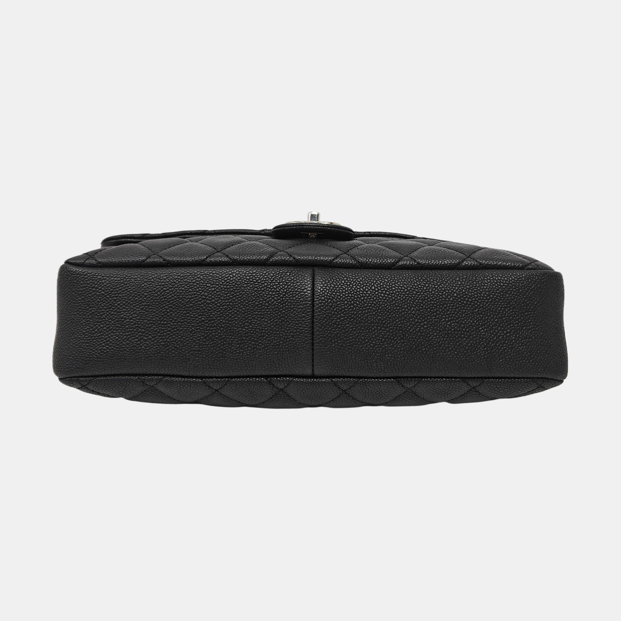 Large Quilted Grained Calfskin Black
