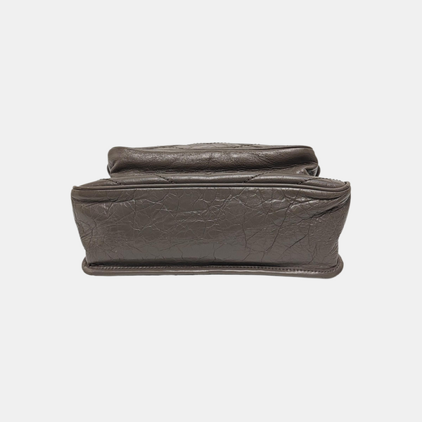 NIKI Medium Chevron Calfskin Brown