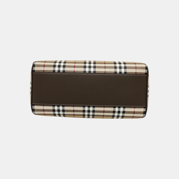 Coated Canvas Shoulder Bag Medium Beige