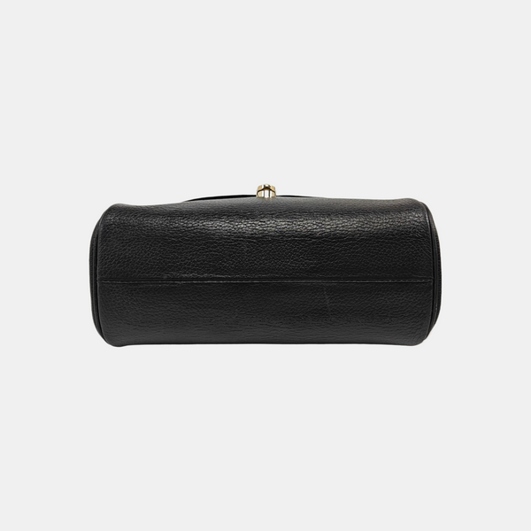 Calfskin Top Handle Bag Black