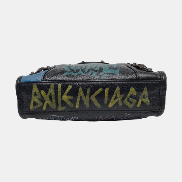 Classic Metallic Edge City Lambskin Black