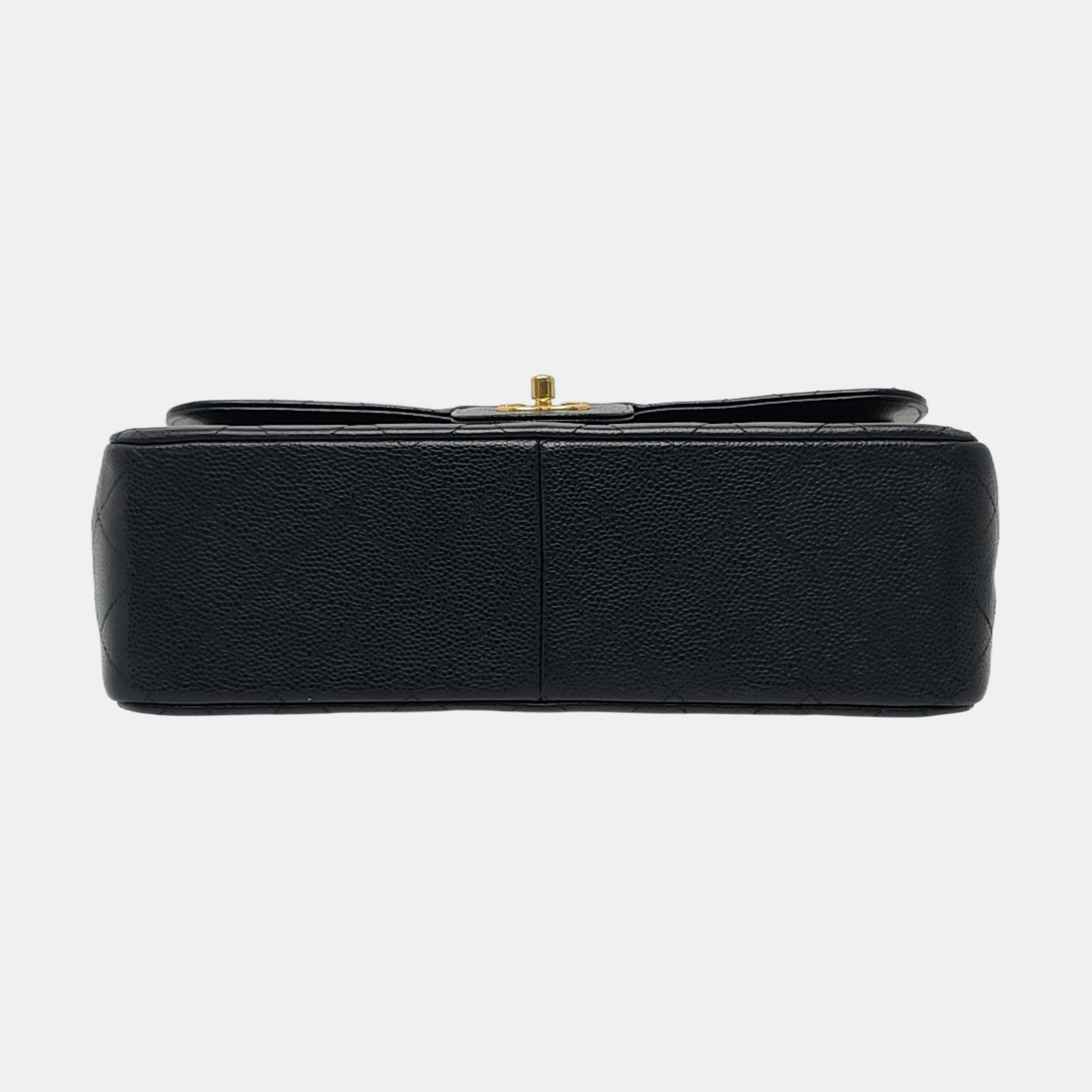 CLASSIC FLAP Jumbo Quilted Grained Calfskin Black