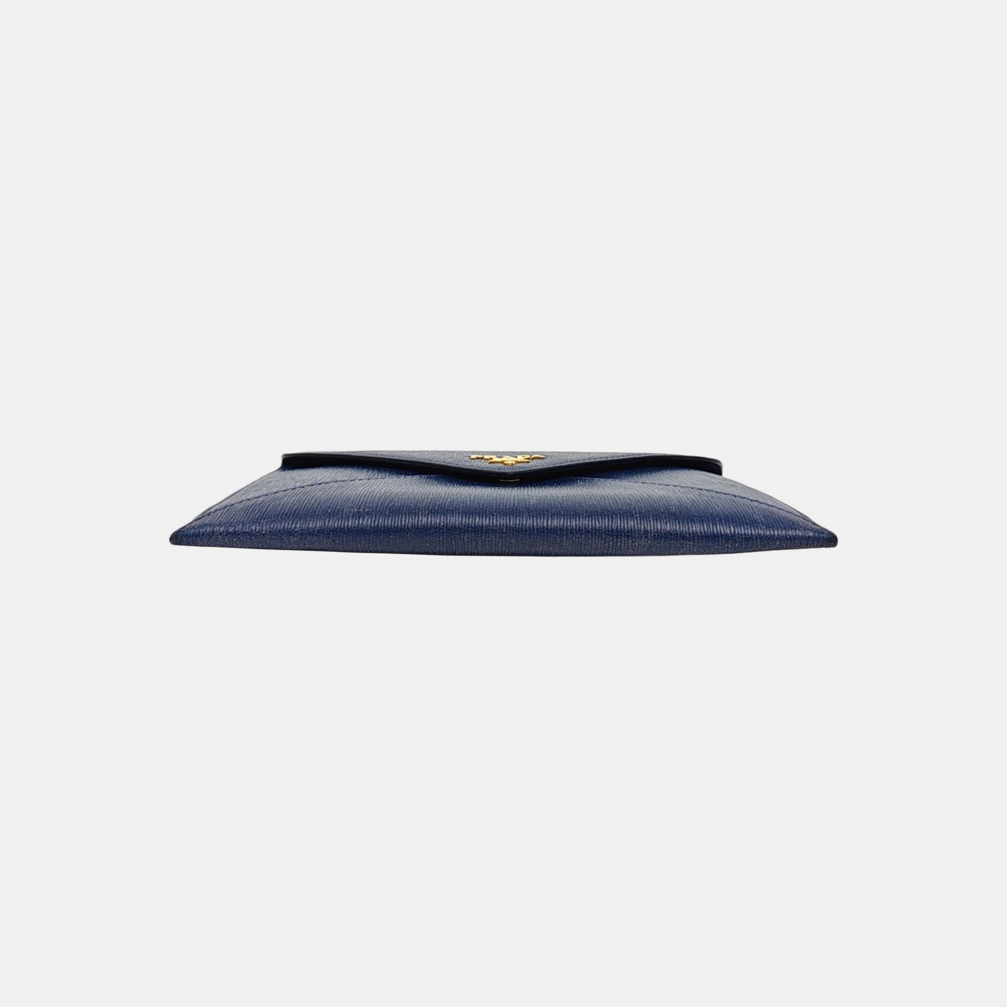 Envelope Wallet Calfskin Blue Wallet