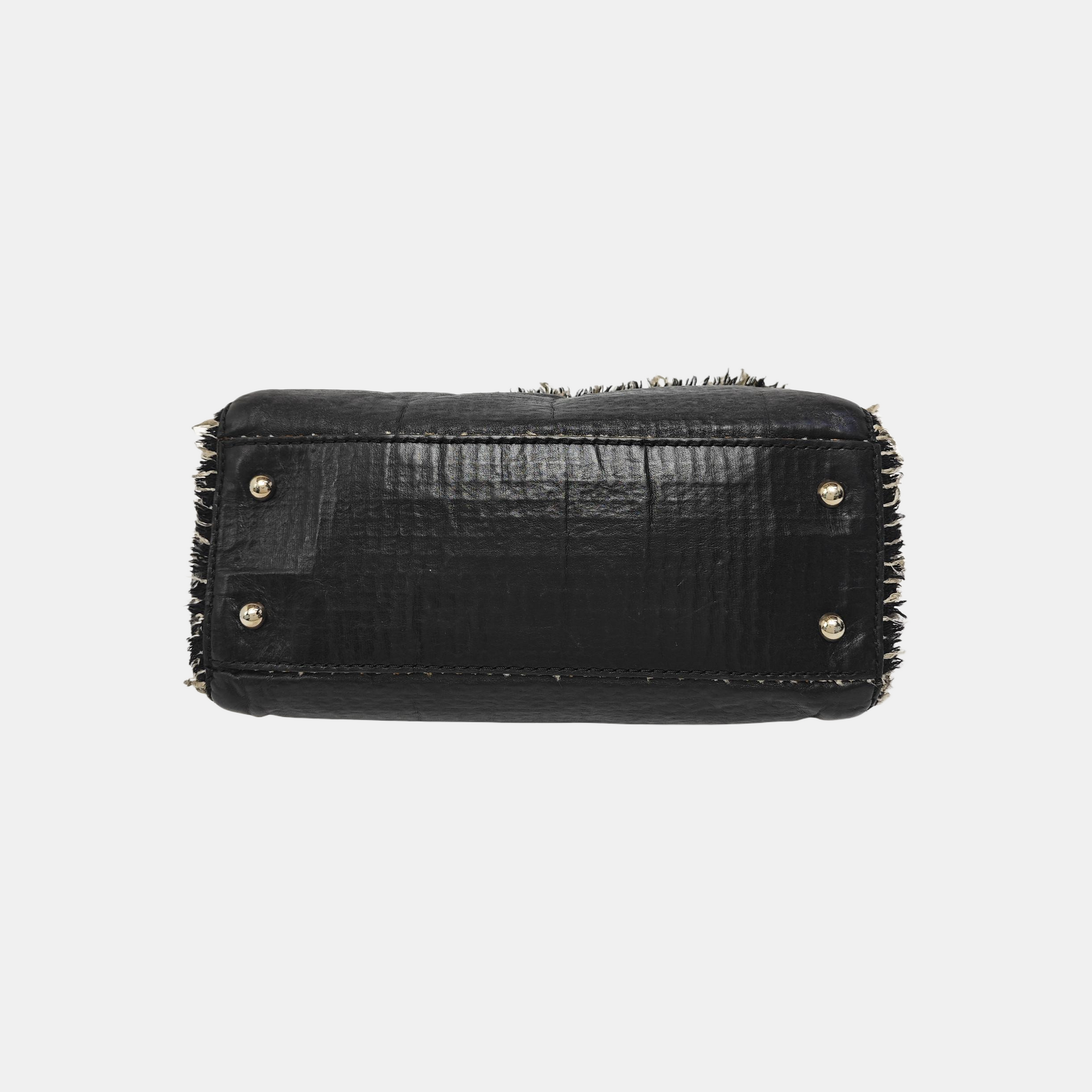 Calfskin Shoulder Bag Black