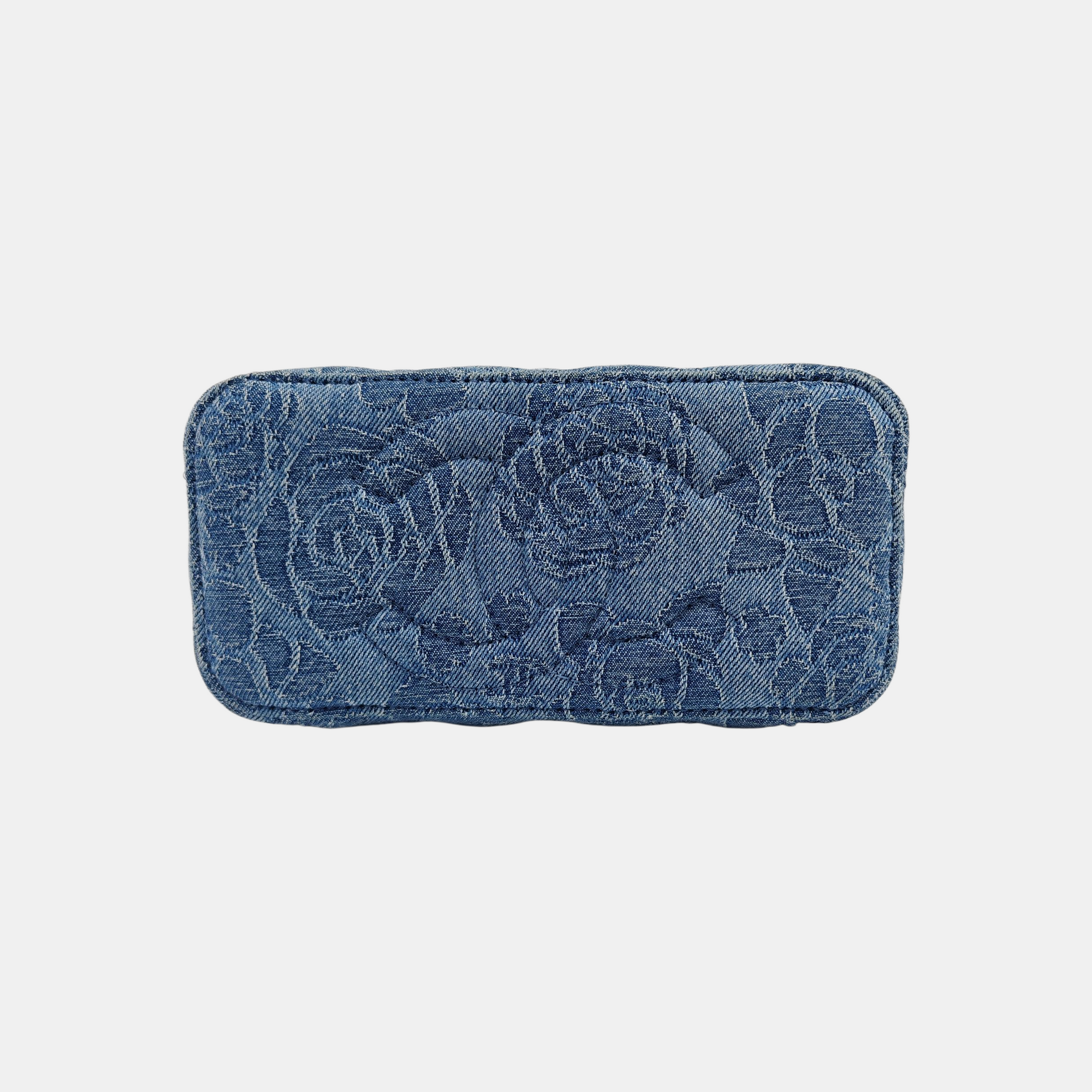 VANITY CASE Small Quilted Denim Blue