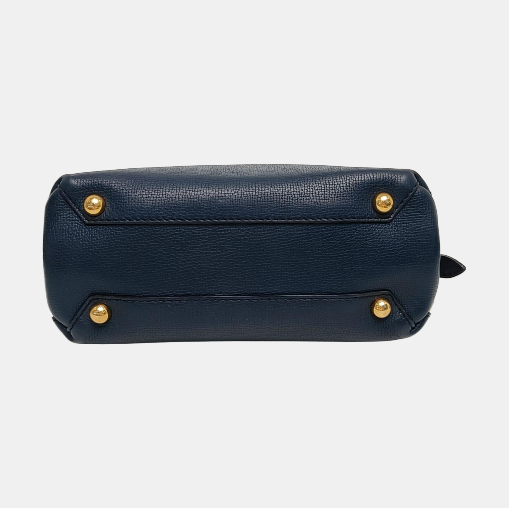 Calfskin Tote Bag Blue