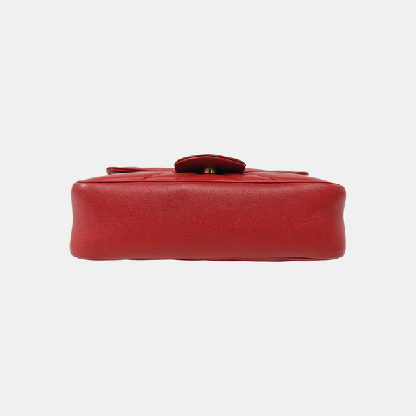 GG Marmont Mini Quilted Calfskin Red