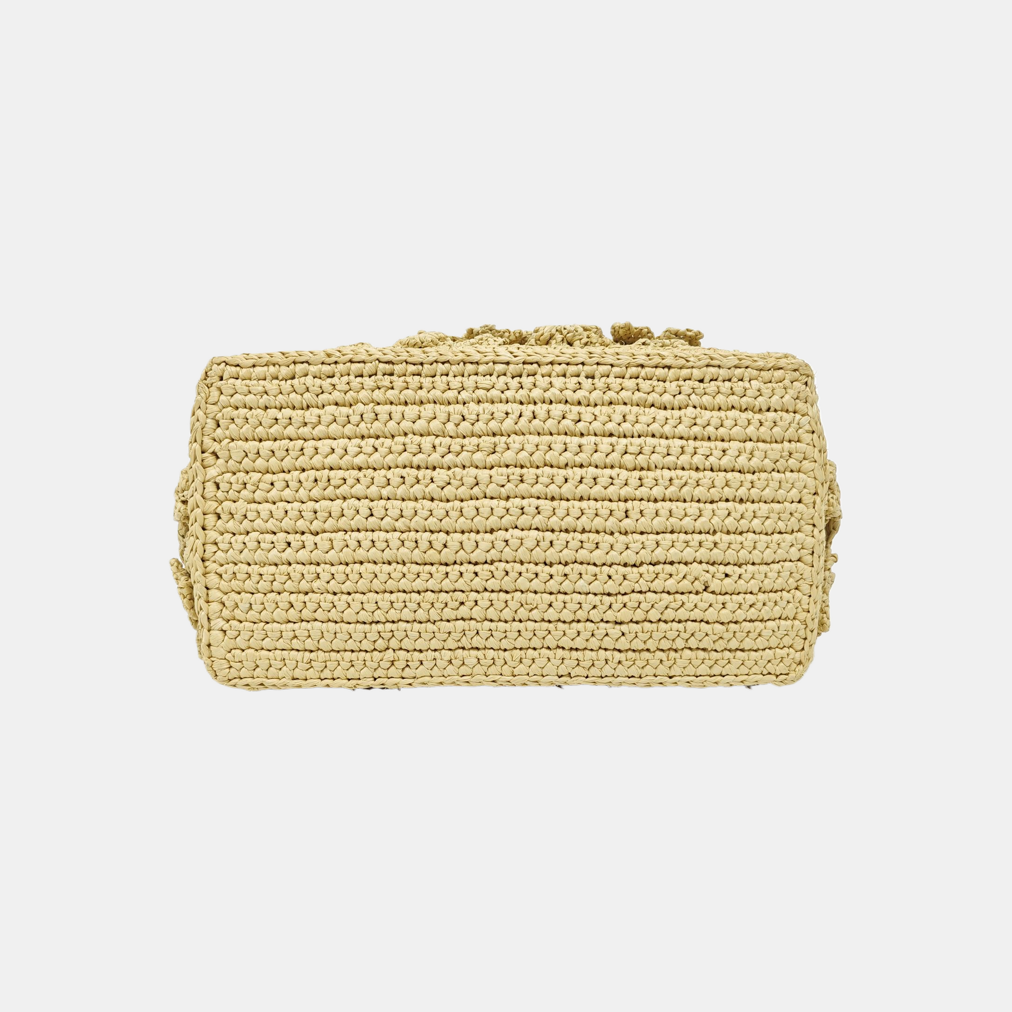 Book Tote Small Straw Beige
