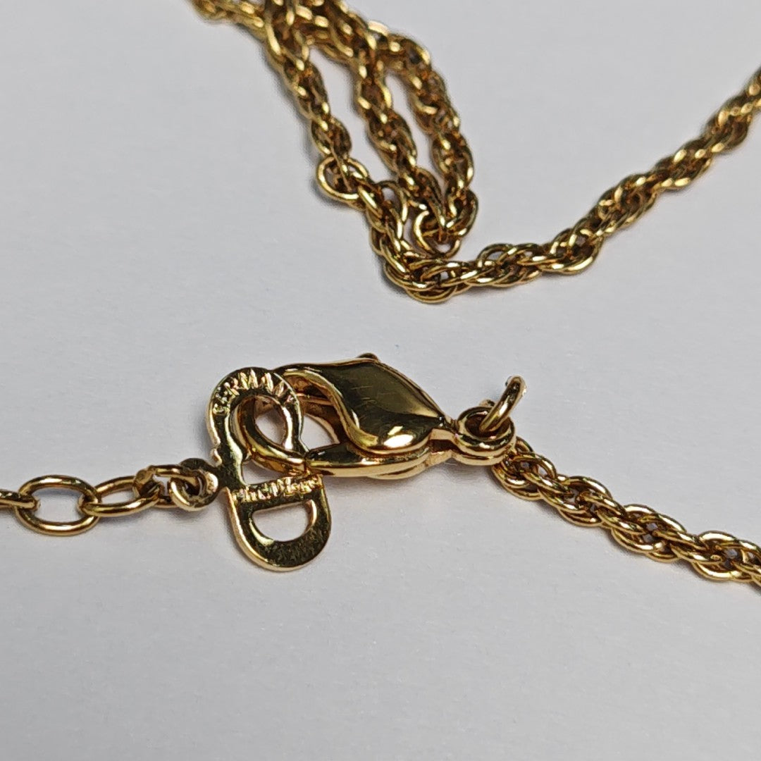 Twist Round Metal Gold Necklace