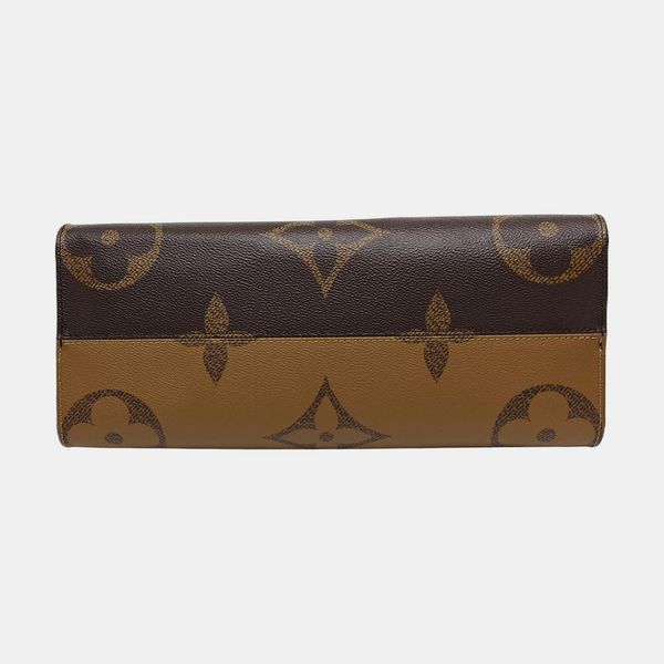 Authenticated pre-owned  ONTHEGO MM Monogram Coated Canvas Brown - Tote Bag at Looply