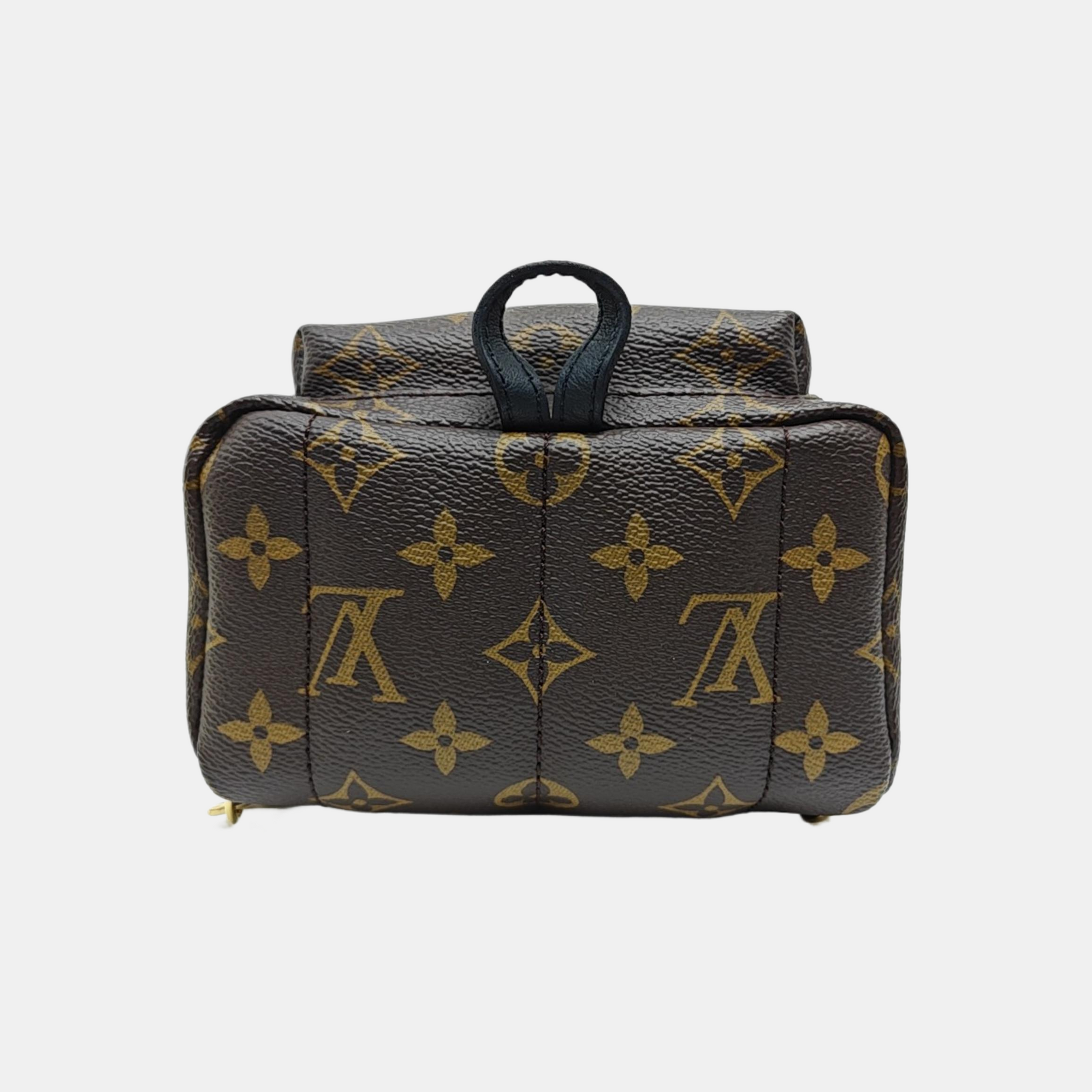 PALM SPRINGS Mini Monogram Coated Canvas Brown