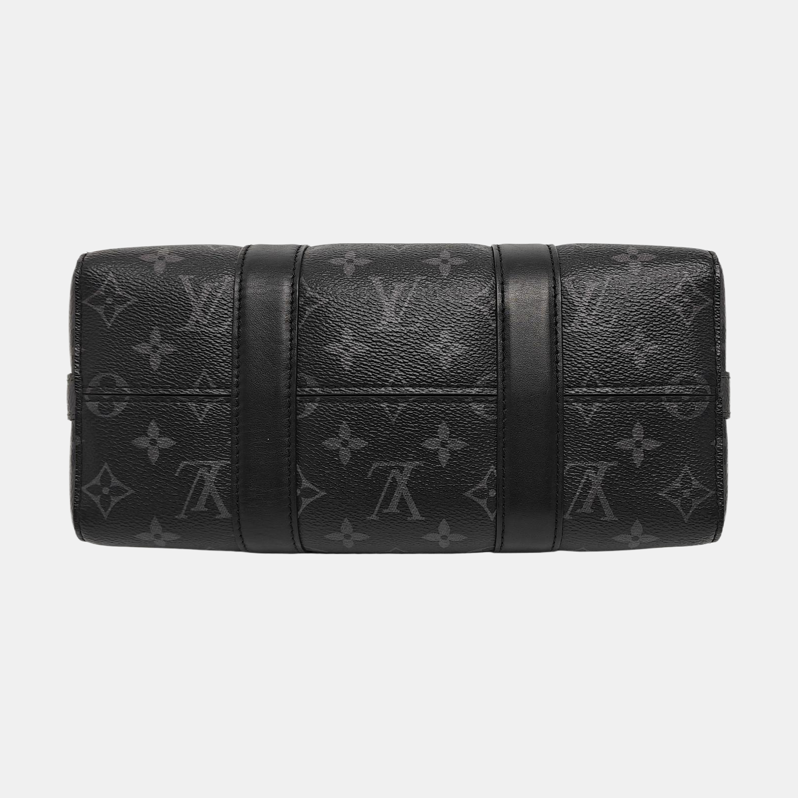 KEEPALL Monogram Coated Canvas Black